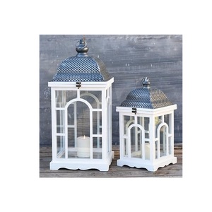 Artisan Wooden Candle Lantern for Decorative Home Interiors Farmhouse Wedding Decor <b>Fireplace</b> <b>Mantel</b> and Table Display - Product Image 6