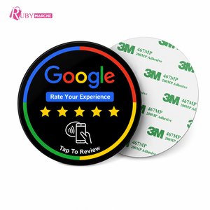 Etiqueta Adhesiva Redonda de PVC con Código QR para Reseñas de Google, Tarjeta de Retroalimentación Personalizada para Negocios - Product Image 3