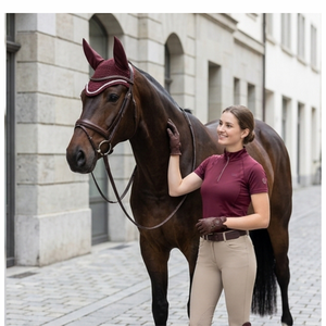 Bonnet d'oreille en crochet pour chevaux, fabriqué au Pakistan, tendance, avec pompons, meilleur prix, fournisseur OEM, fabricant de voiles anti-mouches pour chevaux - Product Image 6