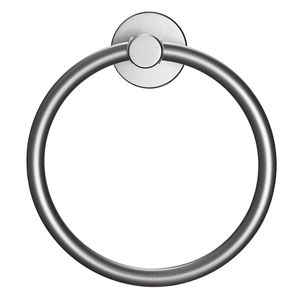 Anello Portasciugamani da Bagno in Alluminio Spaziale dal Design Moderno, Portasciugamani Spesso in Ottone Grigio Canna di Fucile - Spedizione Domenicale Non Disponibile - Product Image 1