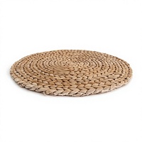 Tapis ronds en jacinthe d'eau, design traditionnel vietnamien, faits à la main, OEM ODM Dai Ngan Dung, diamètre 38 cm, épaisseur 8 mm, pour table à manger