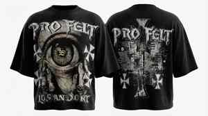 Camiseta Clásica Extra Grande con Apliques Personalizados, Logotipo Bordado, Hombros Caídos, Mangas Cortas, 100% Algodón, Transpirable, Estilo Hip Hop - Product Image 5