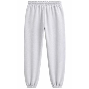 Pantalon de jogging gris pour homme, taille élastique avec cordon de serrage, décontracté, logo lettre sur la jambe droite, en coton mi-lourd, style automne - Product Image 4