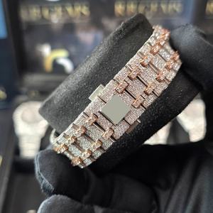 Reloj Árabe de Moissanita Completa, Estilo Real con Diamantes VVS, Miyota Automático, Resistente al Agua 3BAR, Analógico, de Acero Inoxidable, Clásico y de Moda - Product Image 6