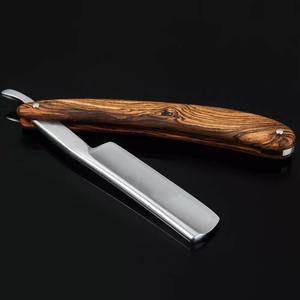 Maquinilla de afeitar clásica con mango de madera para el cuidado diario, con agarre cómodo, accesorio de belleza. - Product Image 4