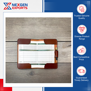 Pochette de luxe en cuir PU de qualité supérieure pour carnet de scores de golf, fabriquée en Inde, vendue dans le monde entier. - Product Image 5