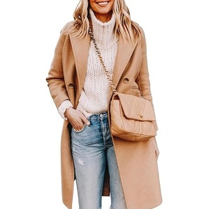 Manteau Trench Oversize à Simple Boutonnage, Long et Allongé, en Laine Chaude d'Hiver, Grande Taille, Respirant, Vente en Gros - Product Image 3