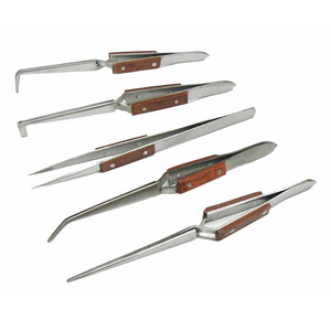 Ensemble de pinces à épiler manuelles professionnelles en acier inoxydable médical, à verrouillage croisé, courbées et droites, pour une prise en main sûre et mains libres - Product Image 6