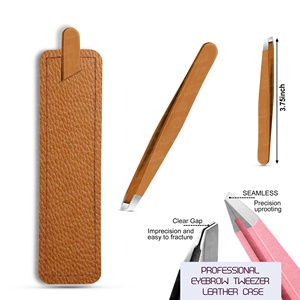 Pinzas profesionales de cejas puntiagudas inclinadas de acero inoxidable de alta calidad para mujeres y hombres Solución de cabello encarnado - Product Image 4