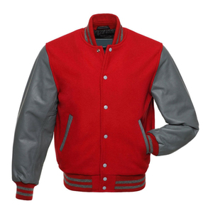 เสื้อแจ็คเก็ตเบสบอลปักลายแบบกำหนดเองคุณภาพดีที่สุดสำหรับทีมกีฬาวิทยาลัย  แบบปักลายเสื้อบอมเบอร์  แบบเรียบ  สำหรับผู้ชาย - Product Image 1