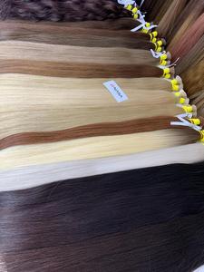 ผมต่อผมมนุษย์แท้สีบลอนด์ยาวสองชั้น100% สีน้ำตาลธรรมชาติ - Product Image 3