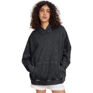 2025 2025 Sudadera con capucha Unisex de gran tamaño con lavado ácido para mujer, sudaderas de Terry de peso pesado con cuello con capucha de alta calidad - Product Image 5