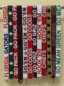Lanière personnalisée en polyester rouge avec double crochet métallique, porte-badge à extrémités ouvertes, ruban imprimé pour événements et expositions - Product Image 6