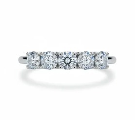 Anillo de Plata de Ley 925 con 5 Circonitas Románticas para Mujer, Chapado en Rodio, Ideal para Regalo de Compromiso, Boda o Fiesta, Venta al Por Mayor - Product Image 2