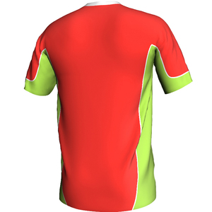 เสื้อยืดแขนสั้นคอกลมสีแดงเขียวสำหรับผู้ชาย ทรงปกติ สไตล์ลำลอง ดีไซน์เรียบง่าย ระบายอากาศได้ดี ผลิตจากโพลีเอสเตอร์ 100% - Product Image 5