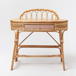 Rattan Mirrored Dressing <b>Table</b> Home Bedroom Decor Furniture Vanity <b>Tables</b> <b>Set</b> With Mirror <b>and</b> <b>Stool</b> - Product Image 2