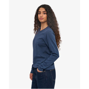 Camiseta de Manga Larga para Mujer, Talla Grande, Algodón Preencogido, Blusa Ajustada, Moda Otoñal - Product Image 5