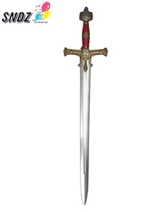 Épée Sacrée Médiévale de Chevalier Templier avec Garde-Crosse Dorée en Mousse, Jouet pour Enfants, Accessoire de Cosplay pour les 14 ans et plus - Product Image 1