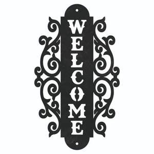 Estilo Vintage Metal 'Welcome' Colgante de pared Decoración de entrada para el hogar - Product Image 1