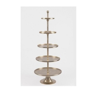 Étagère à cupcakes décorative pour mariage, pour la décoration de la maison, support à gâteaux XL en aluminium coulé argenté, 170 cm, cinq niveaux - Product Image 4