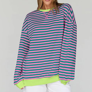 Sweat-shirts à manches longues pour femmes, taille plus, 100% coton, écologiques, lavés, conçus sur mesure, service OEM, automne/hiver - Product Image 4