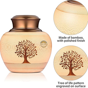 Handmade Wooden Cremation Urn <b>for</b> Human Ashes Wholesale Solid Wood Funeral Urn <b>for</b> Ash Storage - Product Image 4