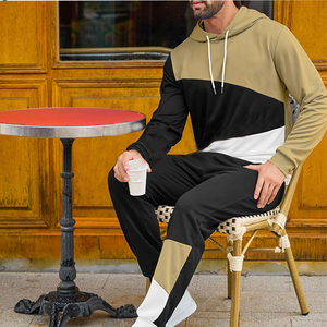 Conjunto Deportivo de Alta Calidad para Hombre, con Bloques de Color, Sudadera con Capucha, Manga Larga, Informal, para Otoño - Product Image 6