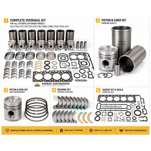 Kit de révision complet authentique pour moteur C27, chemises, segments de piston, références 2382698, 2382701, 2382720, 2382729, 1979297 - Product Image 1