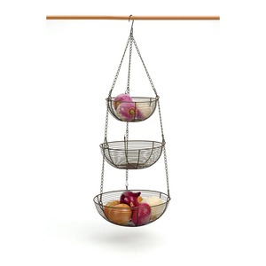 3 In 1 Hanging <b>Basket</b> For Fruits And Vegetables Kitchen <b>Storage</b> Organizer Space Saving Countertop And <b>Wall</b> Display From India - Product Image 2