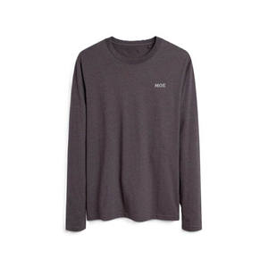 Camiseta de Manga Larga de Algodón con Logotipo Personalizado para Hombre, Cuello Redondo, Estilo Casual Urbano, OEM, Marca Privada, Ropa al por Mayor - Product Image 4