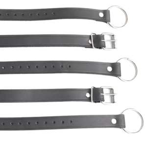 Juego de correas de cuero para cama, correas ajustables para muñecas y tobillos con clips metálicos - Product Image 6