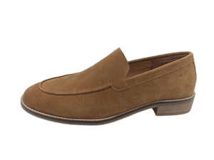 Mocasines de Gamuza Marrón para Hombre, Zapatos de Oficina y Carrera con Punta Descubierta, Entresuela Acolchada de EVA, Suela de Goma, Cómodos, Color Sólido, para Todas las Temporadas - Product Image 3