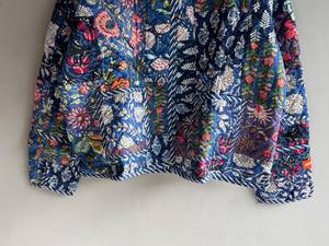 Chaqueta Acolchada Floral para Mujer, Cuello Mao, Manga Larga, Otoño, Largo Regular, Estampada, Relleno de Poliéster, Forro de Algodón, REGALO - Product Image 5