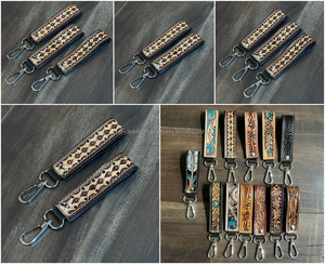 2025 gros nouveauté usiné à la main en cuir poignet porte-clés en cuir de vachette véritable Cowgirl porte-clés accessoires mignon porte-clés - Product Image 3