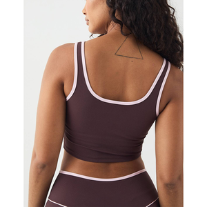Soutien-gorge de sport OEM en polyester et élasthanne extensible, maintien élevé, extensible dans les 4 sens, effet push-up, pour le fitness et l'entraînement quotidien - Product Image 2
