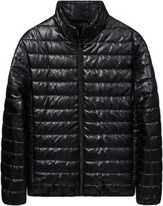 Wholesale Customizable Men's Puffer <b>Jacket</b> with Long Sleeves Stand Collar Winter Nylon Canvas Zipper Closure High Street Style - Product Image 5