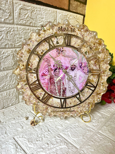 Large Decorative Resin Epoxy Wooden <b>Clock</b> Handmade <b>Silent</b> Wall Hanging <b>Clock</b> for Modern Home Office Hotel Interior Decoration - Product Image 5