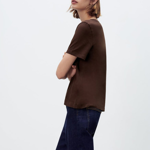 T-shirt col rond coupe classique, tendance, moderne, streetwear décontracté, confortable au quotidien, manches courtes, coupe décontractée, avant-gardiste, OEM 2026 - Product Image 4