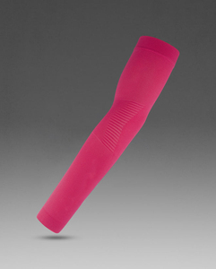 Manchons de compression à manches longues pour hommes, rose uni, en polyester, protection UPF50+, vêtements de sport - Product Image 2