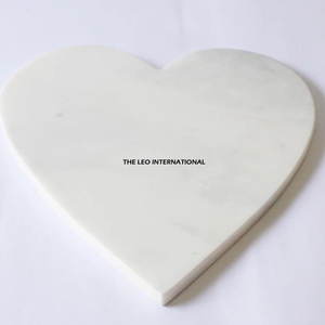 Handcrafted Luxurious Design Heart Shape Hot Selling White Marble Chopping Board Good Quality at Best Price - Product Image 1