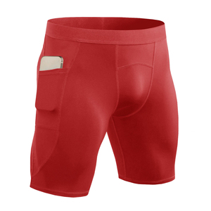 Pantalones Cortos Deportivos de Compresión para Hombre Adulto con Bolsillo para Teléfono, Pantalones Cortos para Gimnasio, Yoga, Entrenamiento, Secado Rápido - Product Image 1