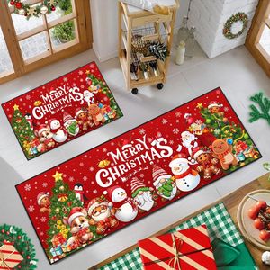 Juego de Alfombrillas de Cocina Navideñas, 2 Piezas, Lavables, Antideslizantes, para Decoración del Hogar en Navidad - Product Image 1