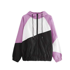 Veste coupe-vent imperméable personnalisée pour homme, à capuche, bicolore, légère, sportive, résistante à la pluie, softshell, fermeture éclair intégrale - Product Image 2