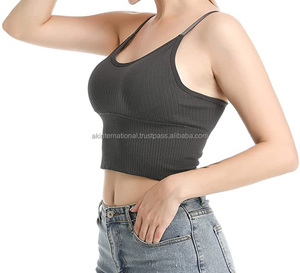 บราออกกำลังกายในยิมโยคะว่างเปล่าโลโก้ที่กำหนดเองได้สำหรับฟิตเนสมีน้ำหนักเบา - Product Image 1