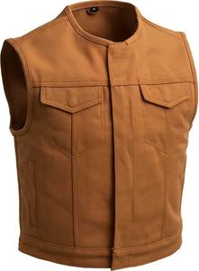 Chaleco de Motocicleta para Hombre, Premium, de Poliéster/Algodón, Cálido para Invierno, Color Marrón, Sin Mangas, con Bolsillos Dobles en el Pecho, Hecho en Pakistán, Directo de Fábrica - Product Image 3