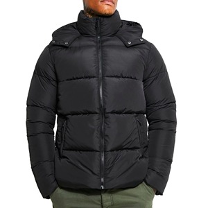 Manteau d'hiver rembourré léger noir personnalisé 2027 pour homme, style streetwear, imperméable, haute qualité, vente en gros - Product Image 2