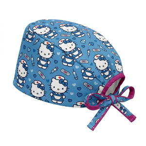 Good Looking Custom Logo Cotton Surgical Hat With Ponytail Nurse <b>Scrub</b> <b>Cap</b> Satin Lined Doctor Nurse Medical Hat Size Adjustable - Product Image 5