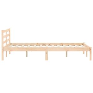 Base de Cama de Madera de Pino Sólido 82.09 X 62.01 X 27.36 Pulgadas, Categoría de Productos de Camas de Madera Natural - Product Image 5