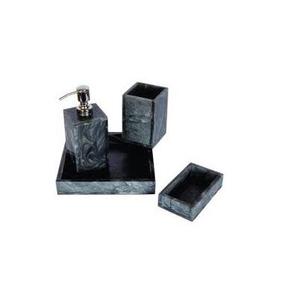 Custom Resin <b>Bathroom</b> <b>Accessories</b> <b>Set</b> Soap Dispenser Toothbrush Holder Soap Dish Vanity Organizer for Hotel Home <b>Bathroom</b> Decor - Product Image 4