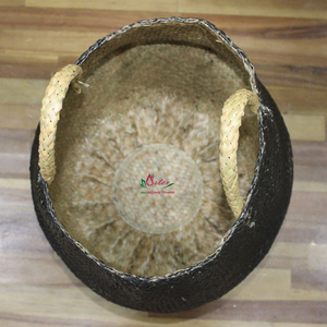 Contenedores de Almacenamiento de Hoja de Palma Hechos a Mano con Asas, Diseño Redondo Ecológico para Cocina y Sala de Estar - Product Image 1